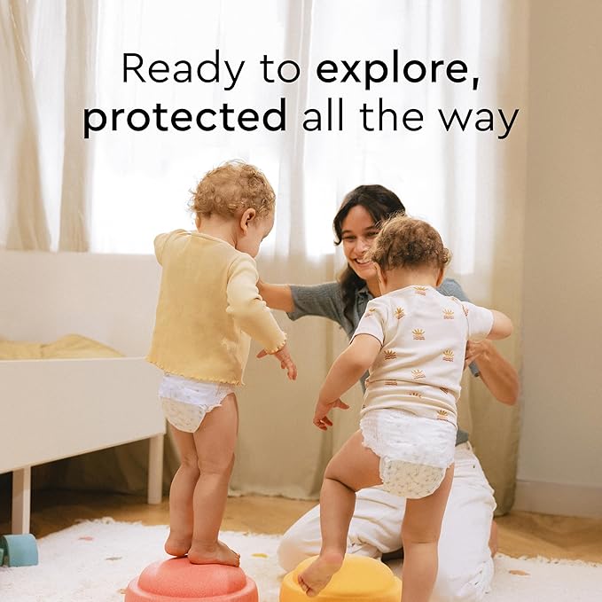 LILLYDOO Diaper Pants Toddlers - Size 5 (24-35 lbs), Monthly Supply (132 Count), Skin-Friendly, Ultrasoft, Chlorine-Free, Snug Fit & Absorbent Pull On Diapers