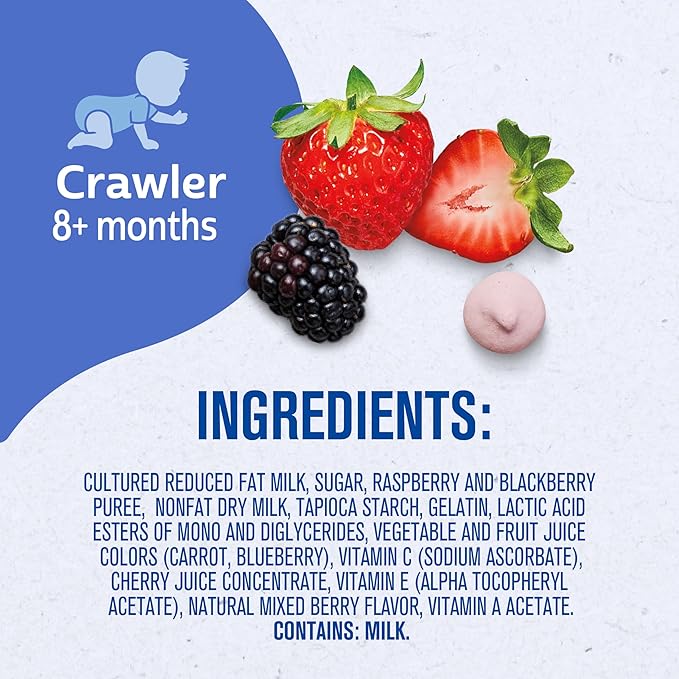 Gerber Baby Snacks Yogurt Melts, Mixed Berries, 1 Ounce (Pack of 7)