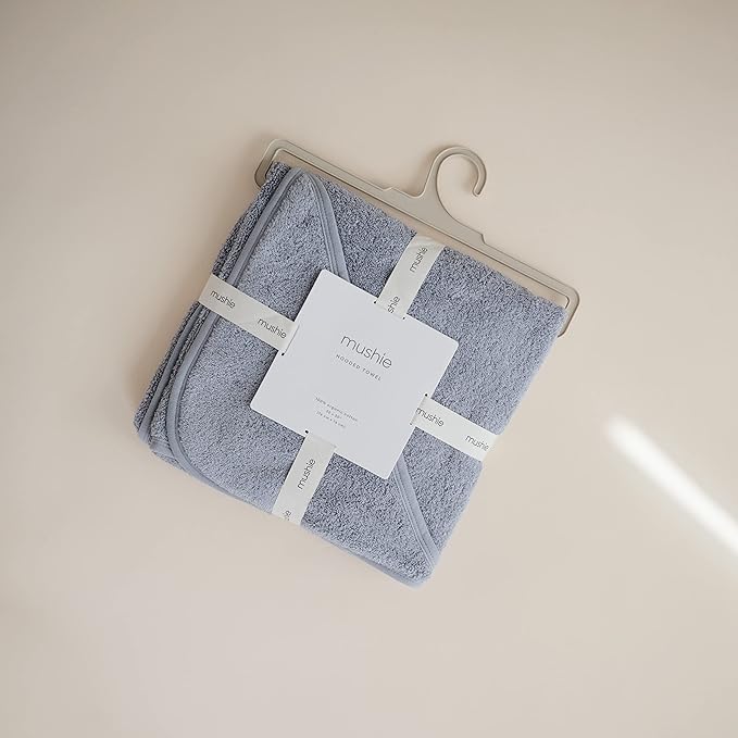 mushie Baby Hooded Towel | Organic Cotton (Tradewinds)