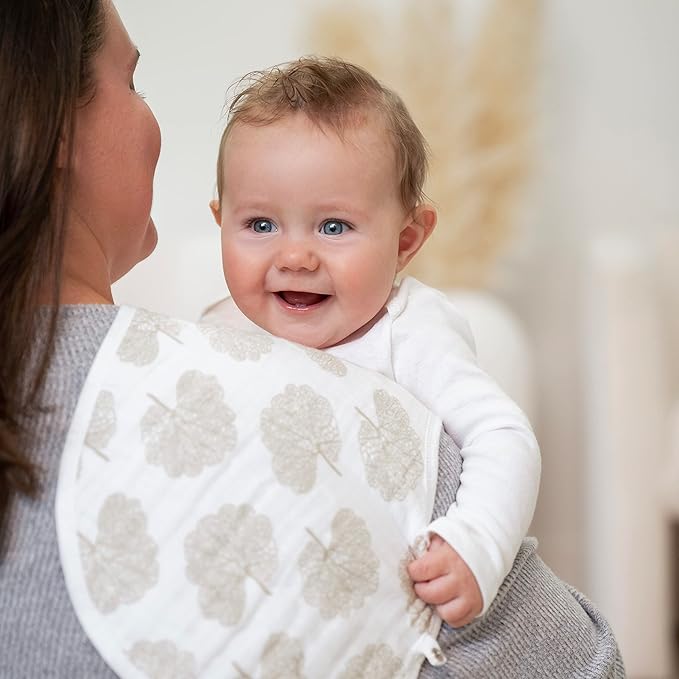 aden + anais Essentials Burpy Bib, 100% Cotton Muslin, Soft Absorbent 4 Layers, Multi-Use Burp Cloth and Bib, 22.5" X 11", Single, Harmony
