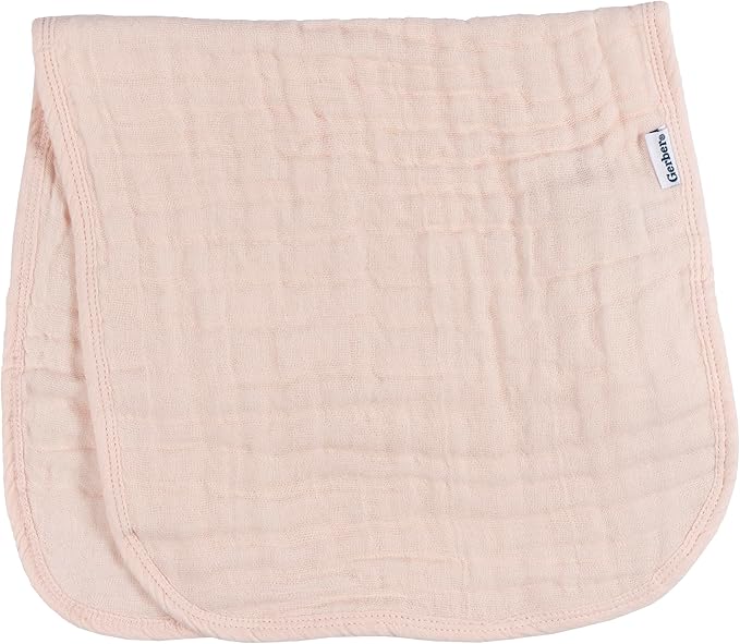 Gerber Baby Unisex Muslin Burp Cloths 6-Pack, Multi Rainbow, Large Size 20" x 10"
