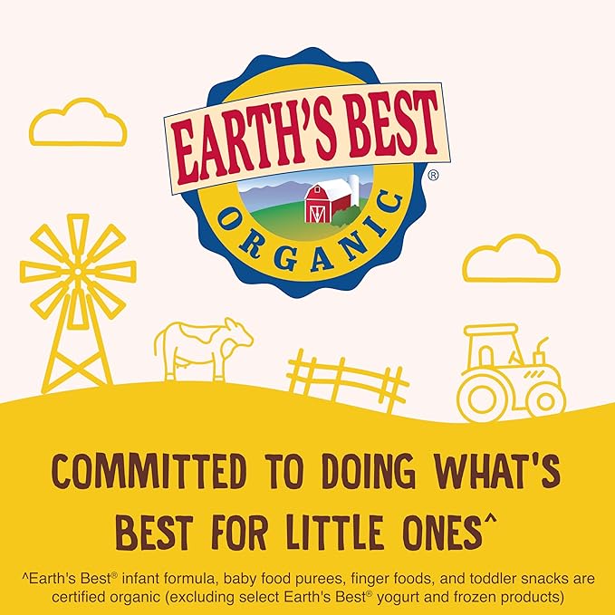 Earth's Best Organic Toddler Milk Powder for Toddlers 12 Months and Up, 21 Ounce Container