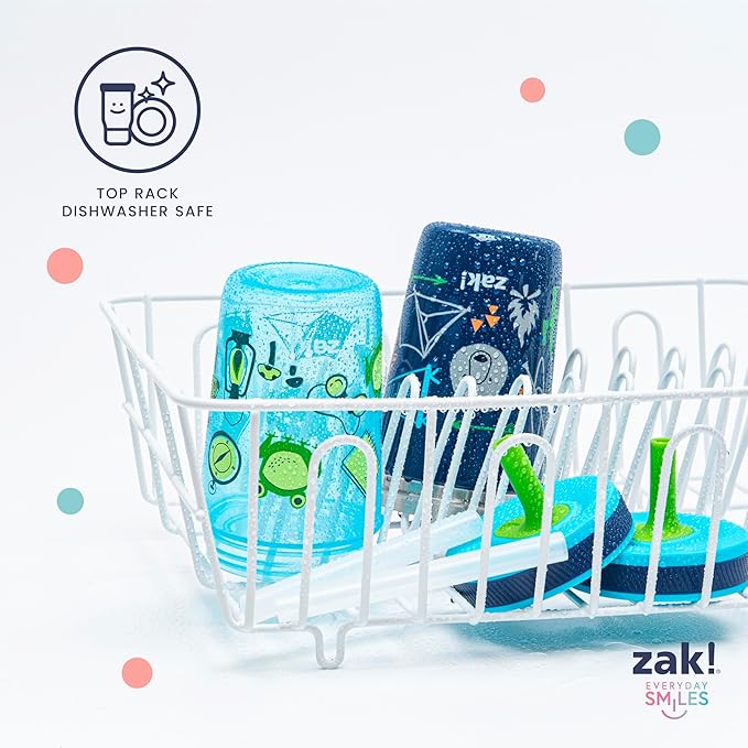Zak Designs Disney Lilo and Stitch Kelso Tumbler Set, Leak-Proof Screw-On Lid with Straw, Bundle for Kids Includes Plastic and Stainless Steel Cups with Bonus Sipper (3pc Set, Non-BPA, Stitch)