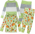 HonestBaby 4 Piece Pajamas Sleepwear Pjs 100% Organic Cotton for Infant Baby and Toddler Boys, Girls, Unisex