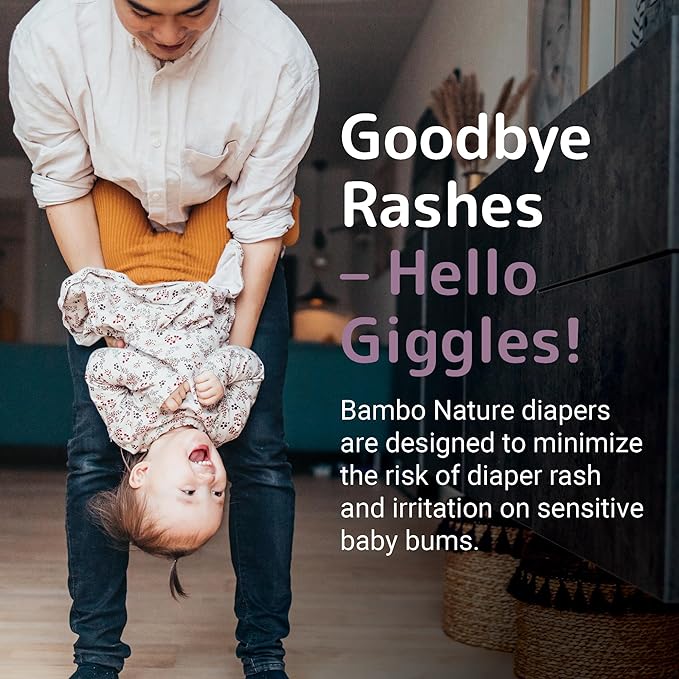 Bambo Nature Hypoallergenic Baby Diapers, Eco-Labelled Sustainable Diapers, Enhanced Leakage Protection, Totally Chlorine-free, Skin Friendly, and Super Absorbent - Size 4 (162 Count)