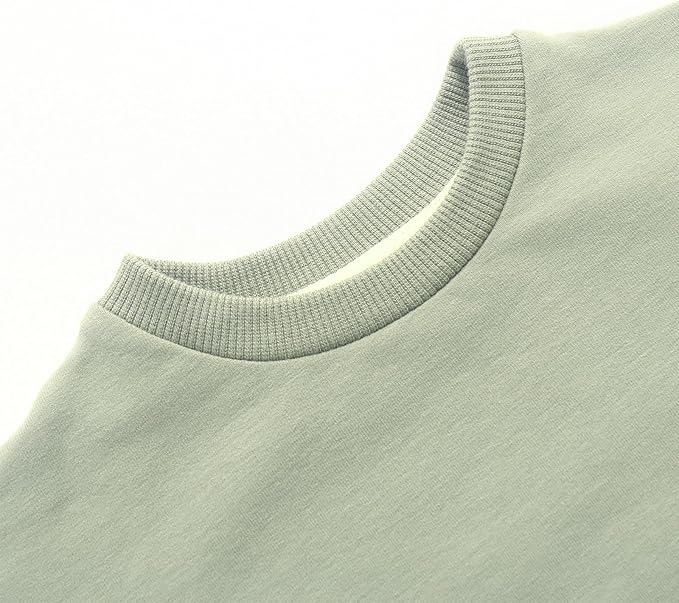 Bafeicao Baby Boy Girl Sweatshirt Romper Organic Cotton Solid Color Long Sleeve Bubble Romper Oversized Warm Fall Winter