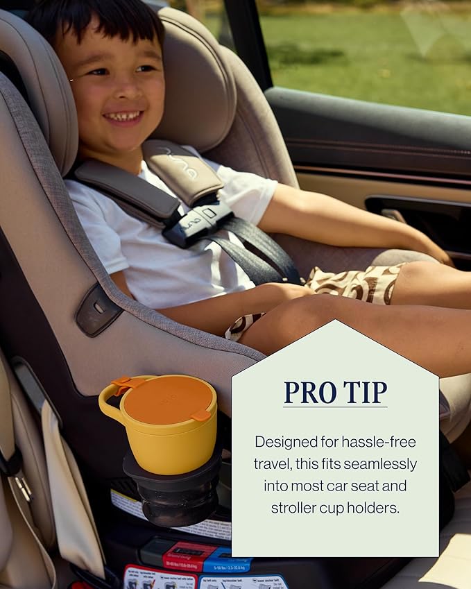 Lalo Snack Cup - Mess-Free Silicone Snack Cups for Toddlers & Babies with Detachable Lid, BPA-Free Baby Snack Containers, Fits Most Stroller & Car Seat Cup Holders, Dishwasher Safe, Sage