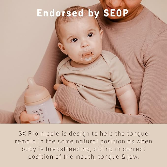 Suavinex Zero Zero Silicone Baby Pacifier w/SX Pro Physiological Pacifier Nipple, (0-6m), 2Pk Fair