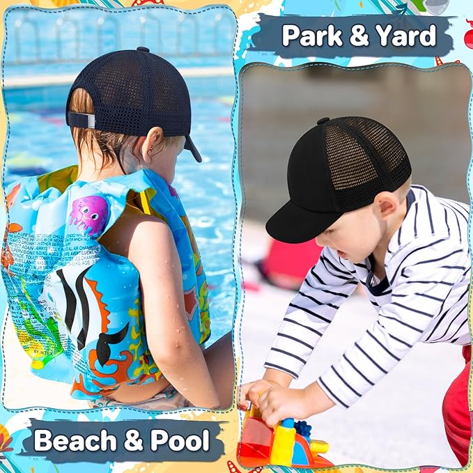 qikqik Baby Baseball Cap Toddler Baseball Hat with Mesh Infant Sun Hat UPF 50+ Baby Ball Cap Toddler Girl Hats Kids Hat Boys