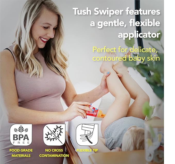 Eli & Ali Tush Swiper - Diaper Rash Cream & Butt Paste Applicator - Universal Fit for Most Diaper Creams | Mess-Free & Hygienic Alternative to Cream Spatula - Carry Less Baby Gear - Pink, 3 Pack