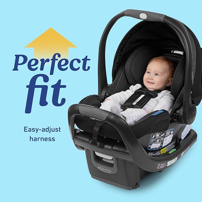 Graco SnugRide SnugFit DLX Infant Car Seat, Baby Car Seat with Anti Rebound Bar for Extra Safety, SnugLock Easy Install Carseat, Baby Registry Must Have, Gift for New Parents, Maison
