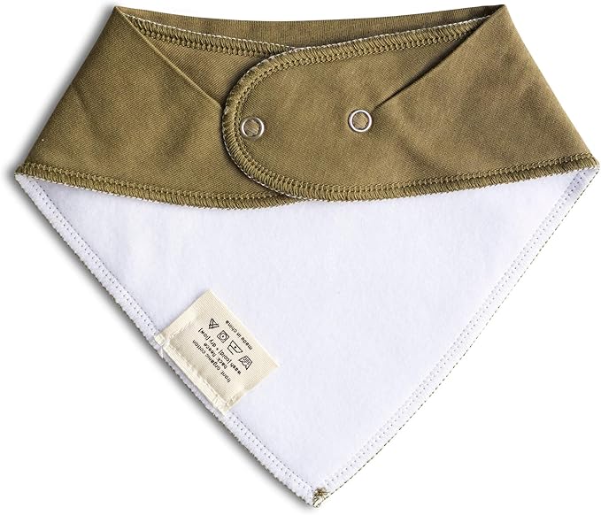 Denver James Bandana Feeding Drool Baby Bib I Soft Organic Cotton I Fleece Back