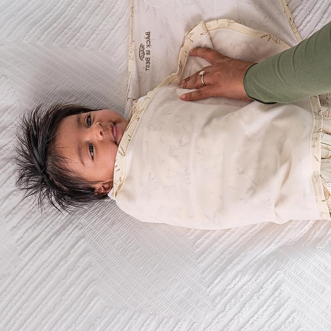 HALO 100% Cotton Sleepsack Swaddle, 3-Way Adjustable Wearable Blanket, TOG 1.5, Lullaby Forest, Small, 3-6 Months