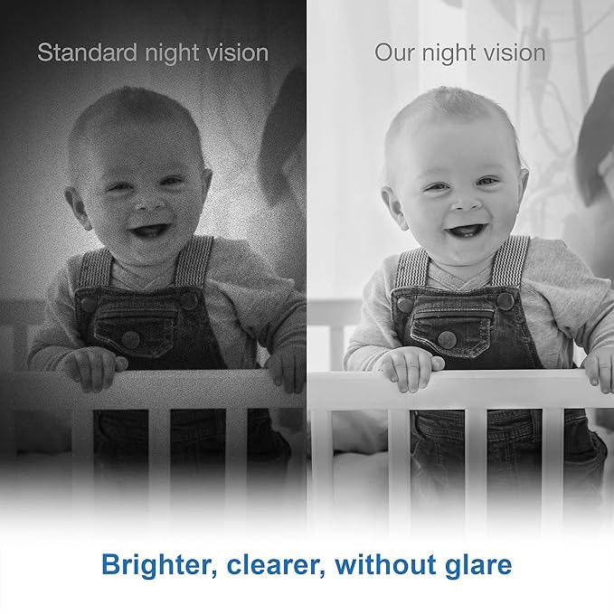 VTech [Upgraded] VM350-2 Baby Monitor, 5" Screen,2 Cameras,1000ft Range, Night Vision, 2-Way Audio, Lullabies, Secure Transmission No WiFi
