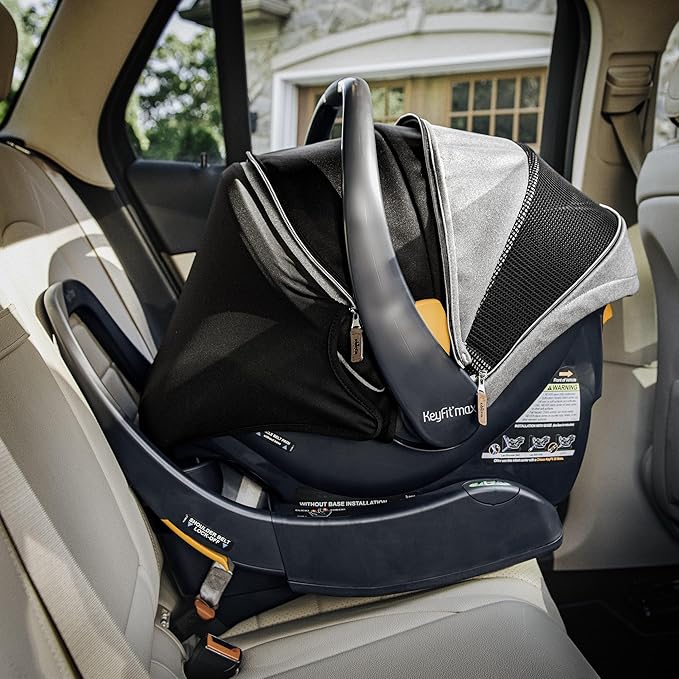 Chicco Bravo Primo ClearTex Trio Travel System, Bravo Primo Quick-Fold Stroller with Chicco KeyFit Max Zip ClearTex Infant Car Seat, Car Seat and Stroller Combo | Somerset/Black