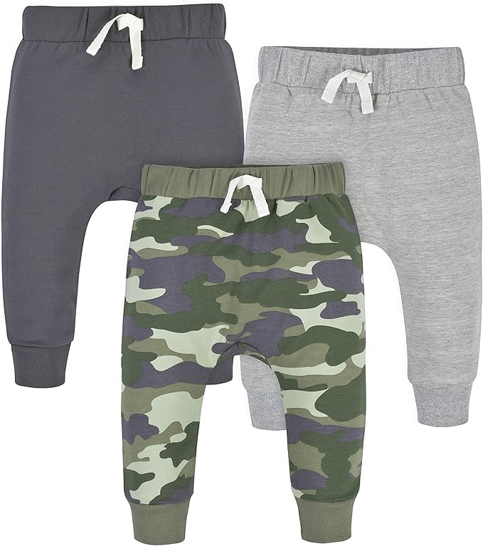 Gerber Baby-Boys Toddler 3-Pack Jogger Pants