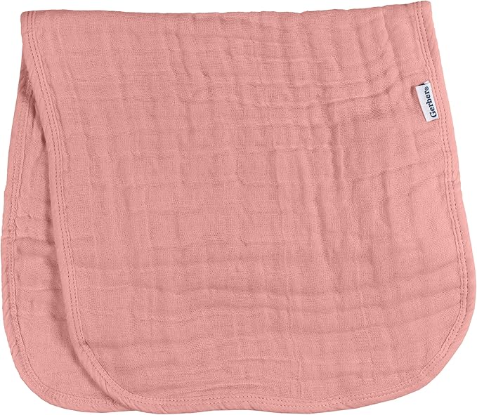 Gerber Baby Unisex Muslin Burp Cloths 6-Pack, Multi Rainbow, Large Size 20" x 10"