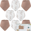 Muslin Baby bibs for drooling and teething, 100% cotton, Bibs for baby girl, Muslin bibs for boys (8 Pack)