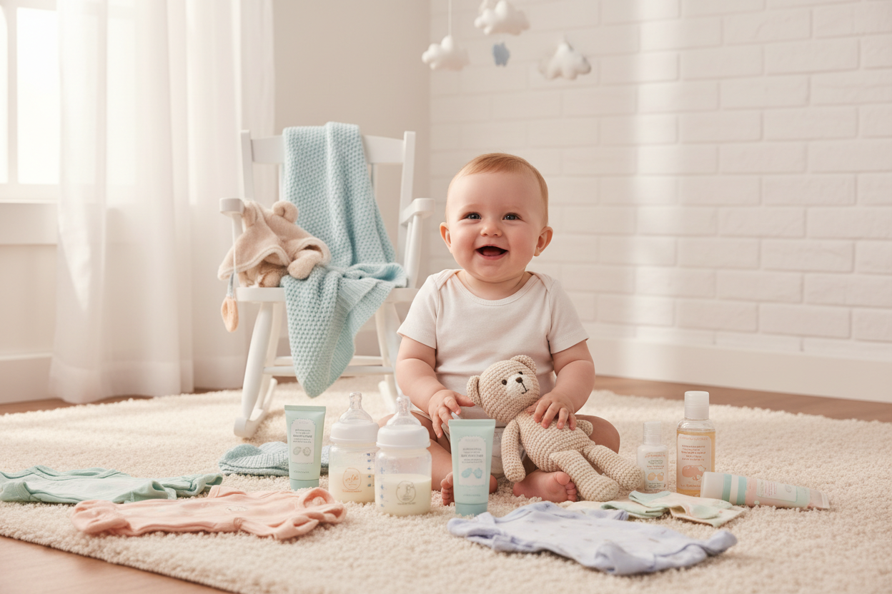 baby prducts with model baby